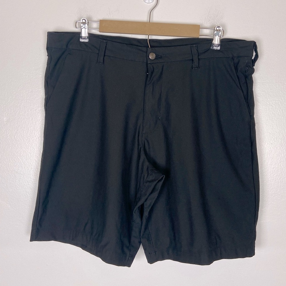 Swiss Tech Men’s Golf Shorts Size 38 Black Athletic Flex Flat Front Ruch Pockets